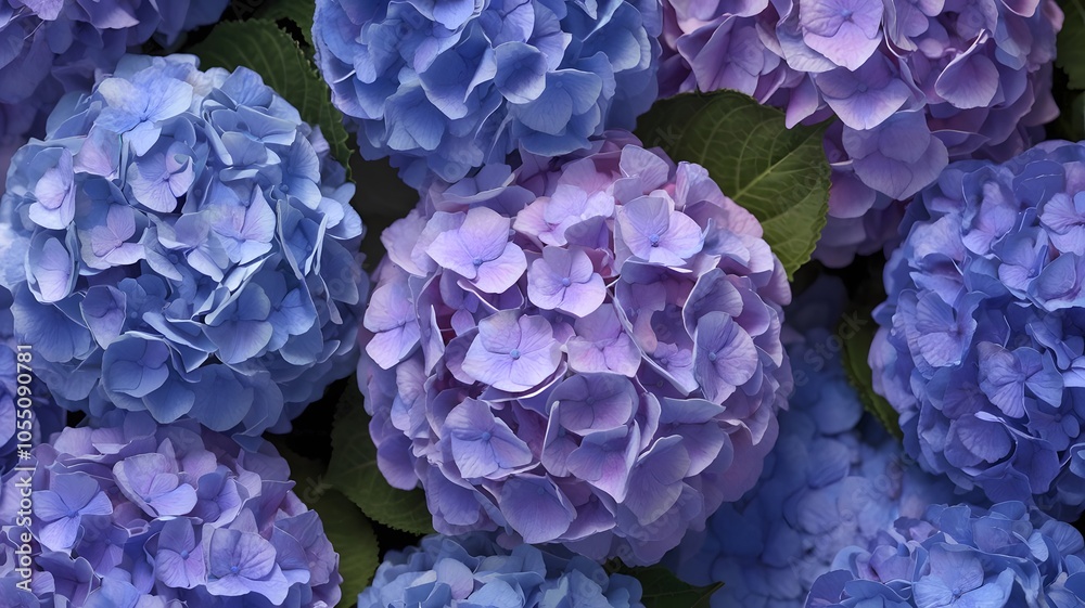 Closeup of hydrangea. Hydrangea background. Hydrangea wallpaper. AI generated Closeup of hydrangea. Hydrangea background. Hydrangea wallpaper. AI generated