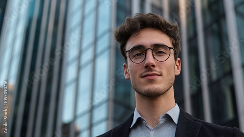 Confident Young Man in Urban Environment