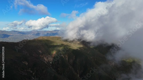 Clouds over Santa Ynez Mountains, Santa Barbara County, California
