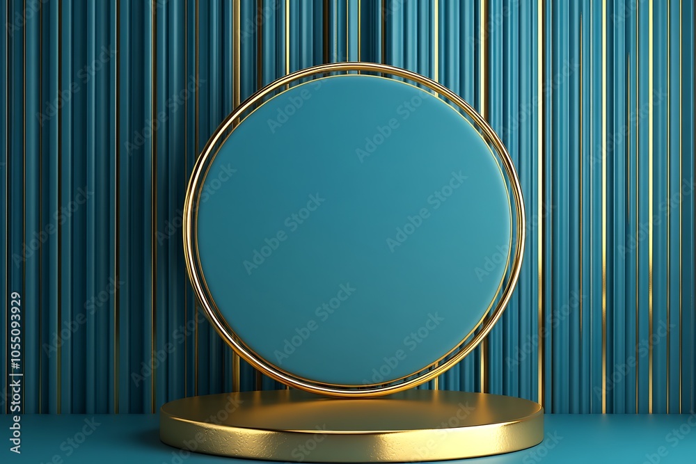 Abstract Minimal Modern Gold Podium Platform For Product Display Showcase 3D Rendering Abstract Minimal Modern Gold Podium Platform For Product Display Showcase 3D Rendering