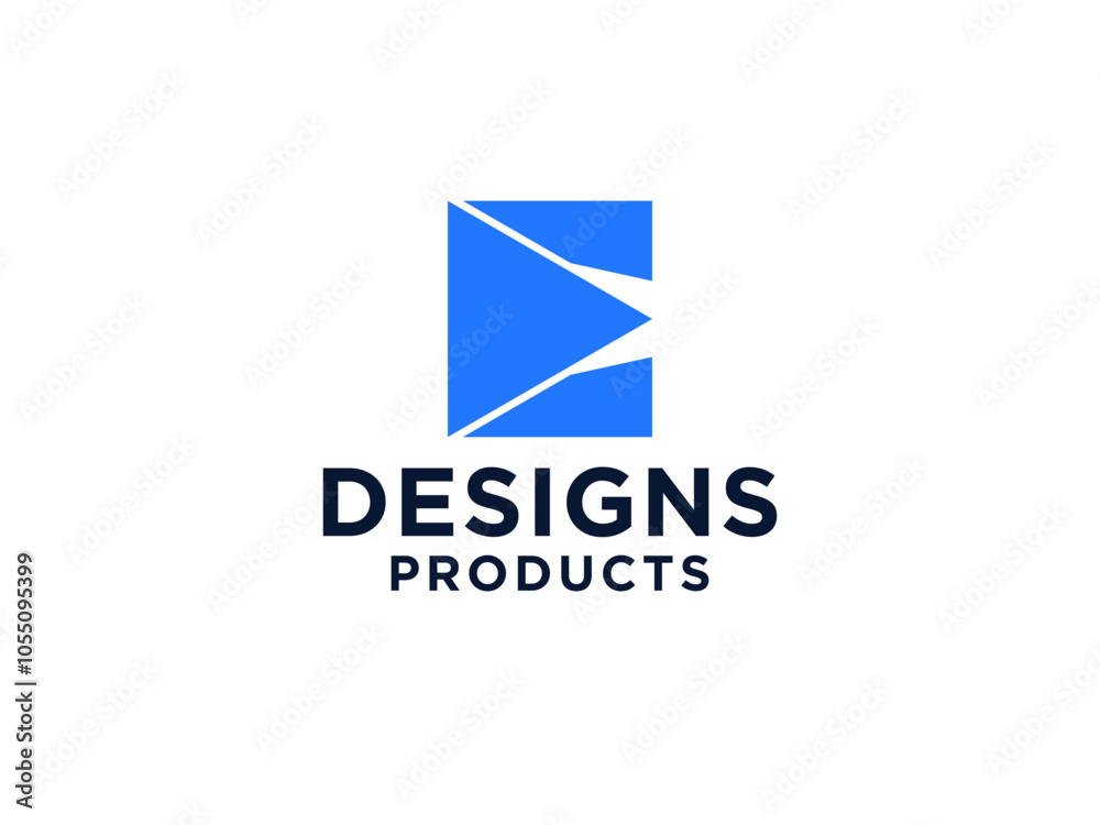 Naklejka premium Abstract Letter E Line Connection Technology Logo.