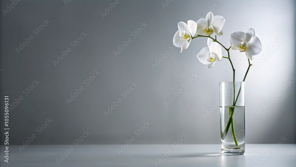 white orchid flower arrangement in glass vase white orchid flower arrangement in glass vase