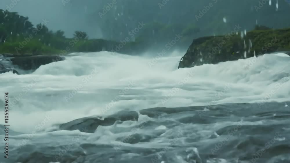 Water flowing with speed during rainy season Water flowing with speed during rainy season