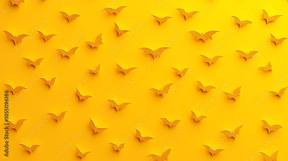 Halloween spooky yellow vector backdrop with illustrated haunted houses Halloween spooky yellow vector backdrop with illustrated haunted houses