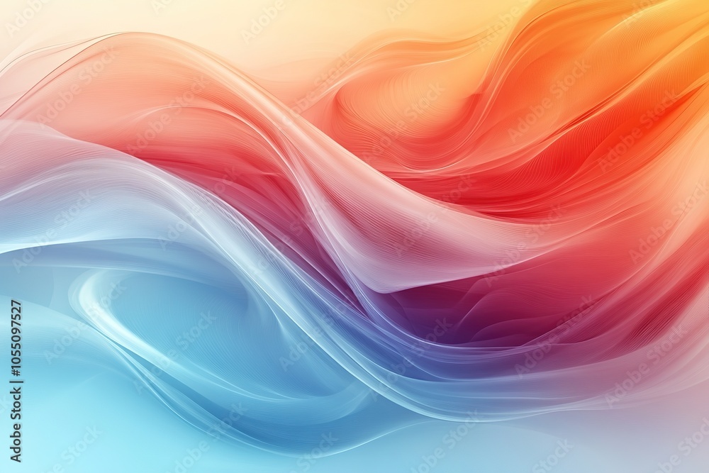 Abstract wavy background with blue, red, and yellow colors. Abstract wavy background with blue, red, and yellow colors.