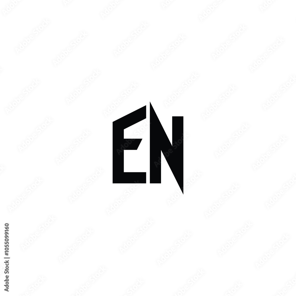 EN monogram logo design letter text name symbol monochrome logotype alphabet character simple logo EN monogram logo design letter text name symbol monochrome logotype alphabet character simple logo