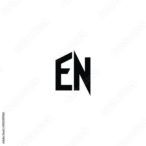 EN monogram logo design letter text name symbol monochrome logotype alphabet character simple logo