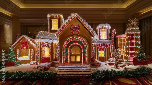 Playful Gingerbread House with Glowing Holiday Lights