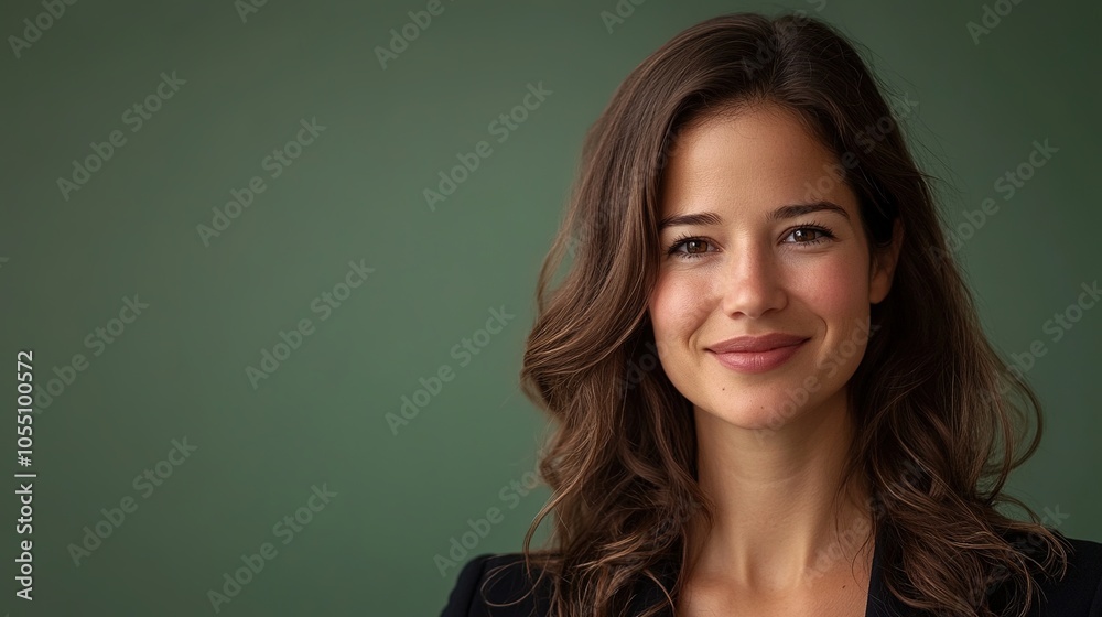 Confident Woman Portrait with Natural Smile Confident Woman Portrait with Natural Smile