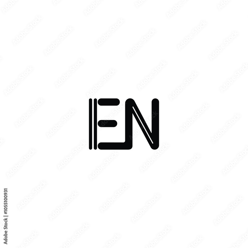 EN monogram logo design letter text name symbol monochrome logotype alphabet character simple logo EN monogram logo design letter text name symbol monochrome logotype alphabet character simple logo