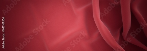 Elegant drapery of delicate burgundy fabric. 
