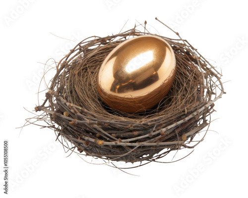 High-Quality PNG Gold egg Isolated on White Background – High Resolution photo