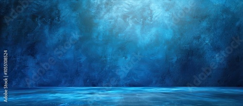 Stunning blue painted backdrop perfect for copy space image