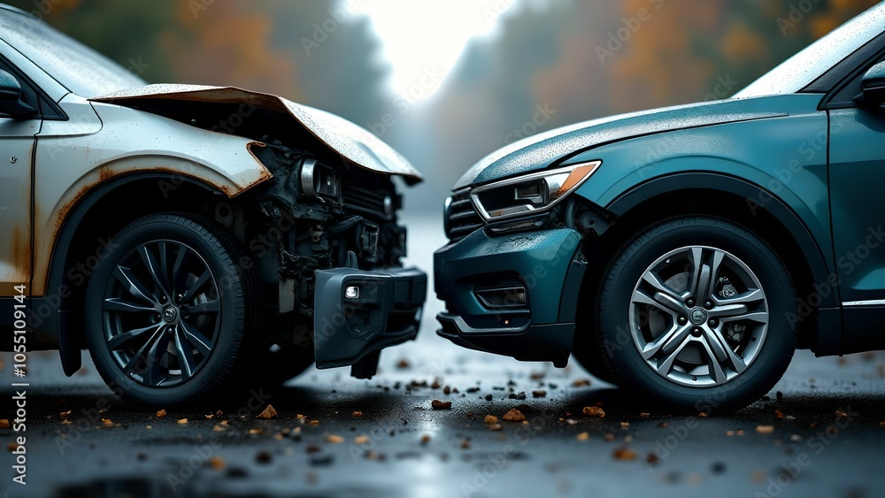 Head-on car accident Head-on car accident
