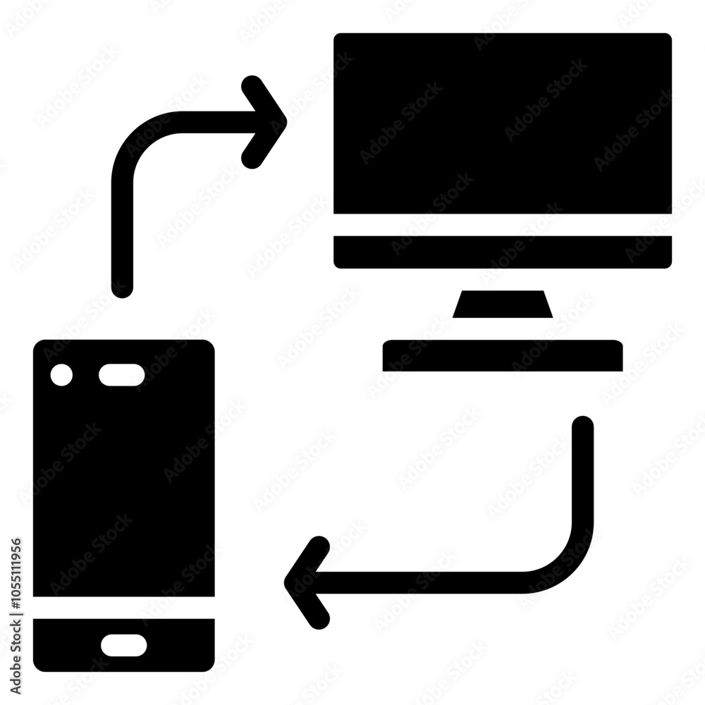 Mobile Data Synchronization Icon Mobile Data Synchronization Icon