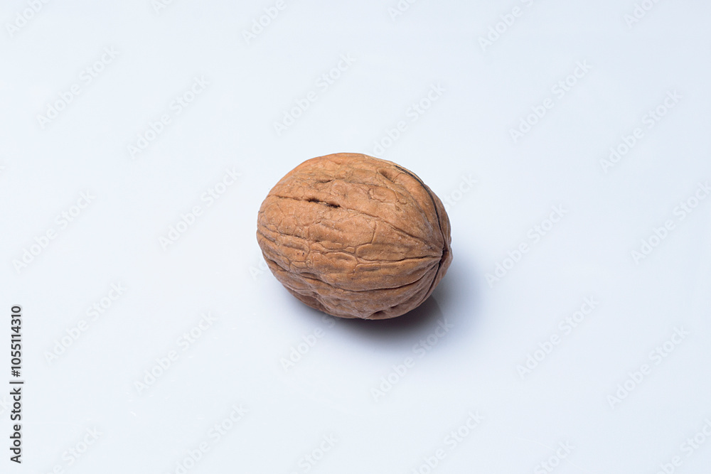 A walnut isolated on white background A walnut isolated on white background