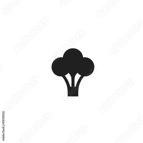 Broccoli Icon, Filled, Healthy Vegetable Concept