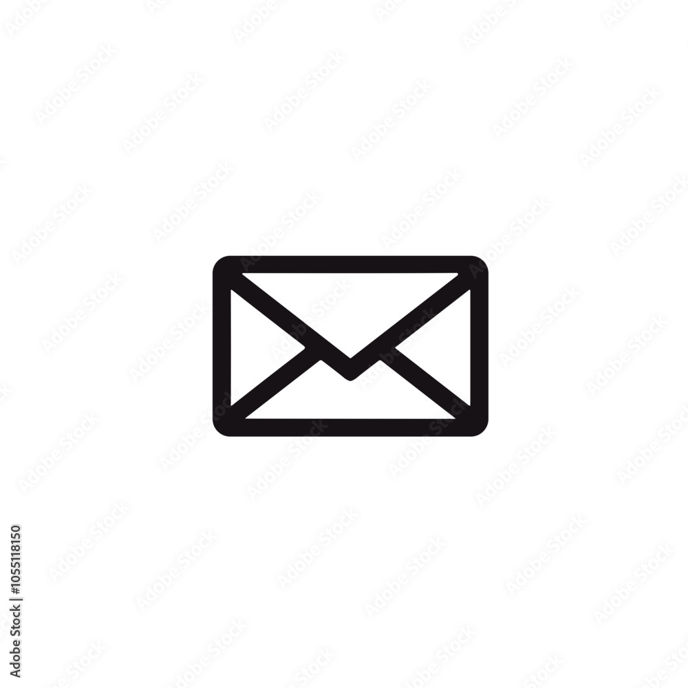 Envelope Icon, Clean Line Art, Messaging Graphic Envelope Icon, Clean Line Art, Messaging Graphic