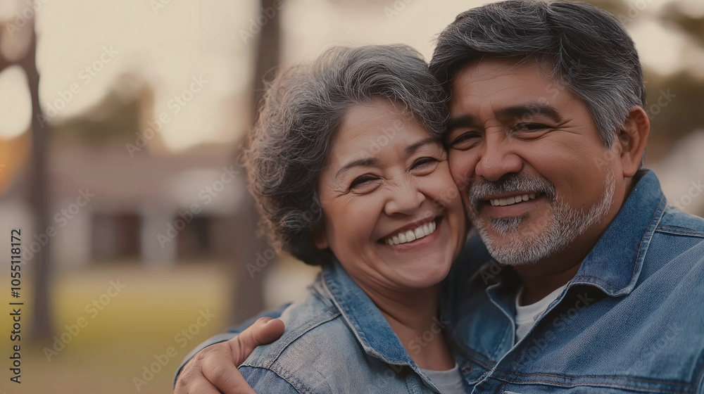 Heartwarming scene of an elderly couple enjoying a sunny day, embracing love and happiness, cherishing joyful moments together in a peaceful park setting Heartwarming scene of an elderly couple enjoying a sunny day, embracing love and happiness, cherishing joyful moments together in a peaceful park setting