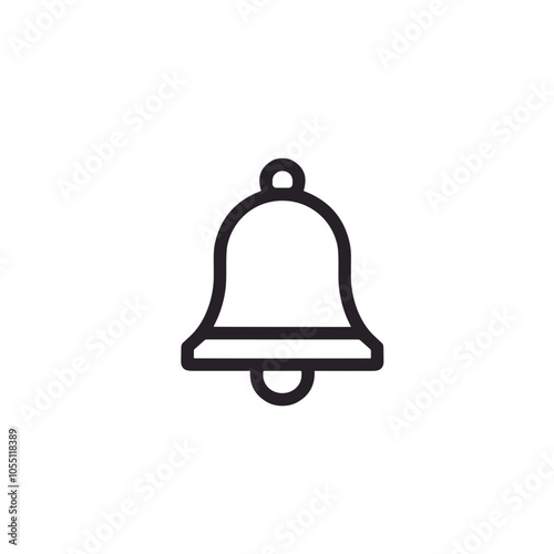 Classic Bell Icon, Sketch Style, Alert Representation