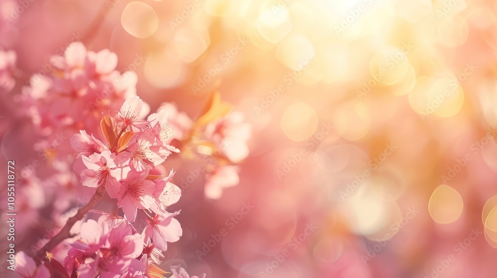 Pink Blossoms in Sunlight Pink Blossoms in Sunlight