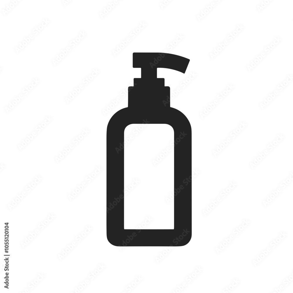 Pump Bottle Icon Vector Black and White Bathroom Dispenser Pump Bottle Icon Vector Black and White Bathroom Dispenser