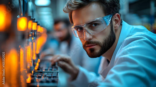 Close-Up Shot of an Engineer’s Hand Holding and Examining a Microchip, Highlighting Precision and Technology in Electronics Development 