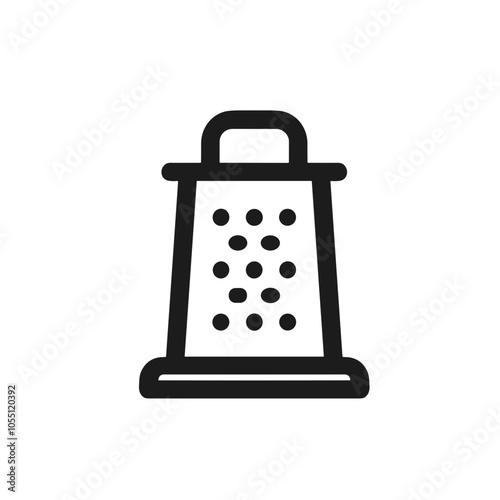 Grater Icon, Black, Kitchen Tool