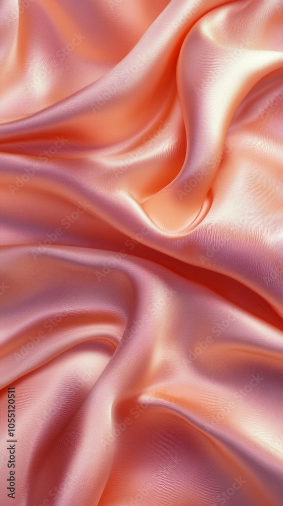 Fototapeta premium A pink fabric with a wavy texture