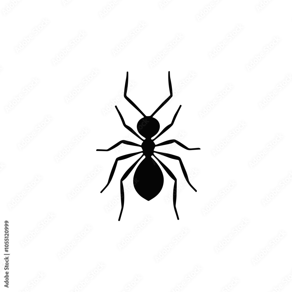 Detailed Ant Vector Illustration in Profile Detailed Ant Vector Illustration in Profile