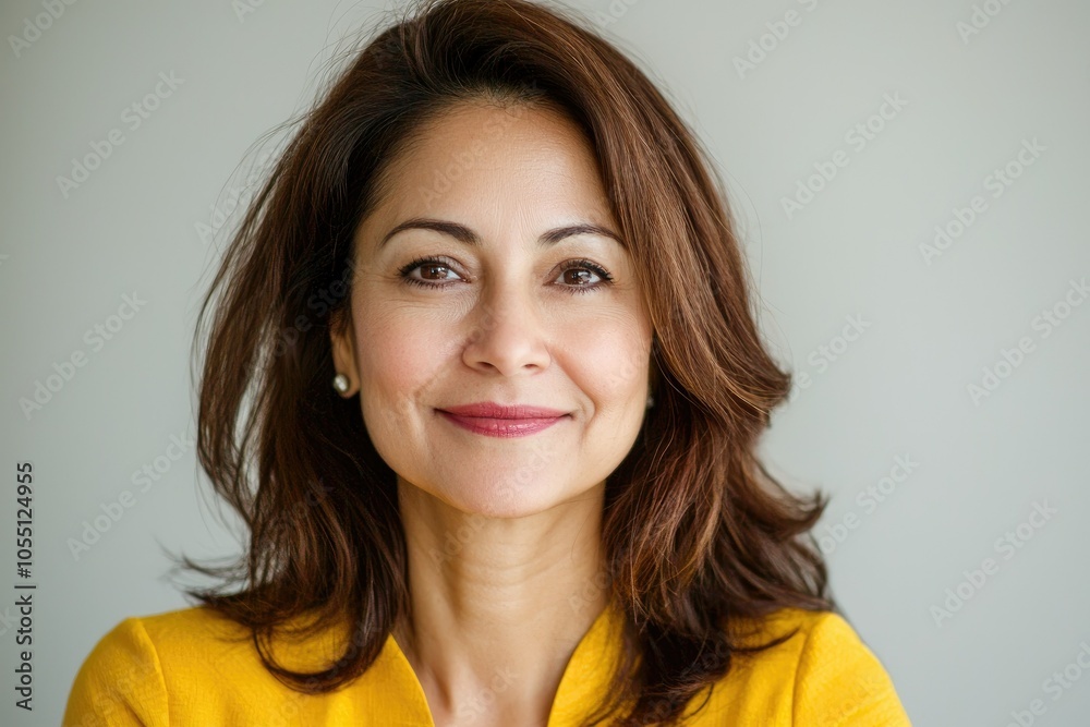 Smiling South Asian Woman with Medium Skin Tone Smiling South Asian Woman with Medium Skin Tone