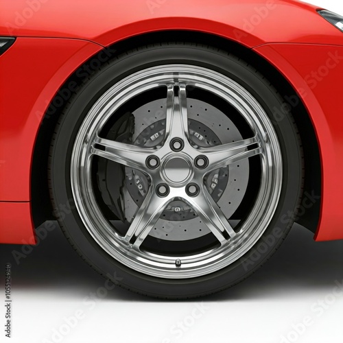 car wheel isolated on white