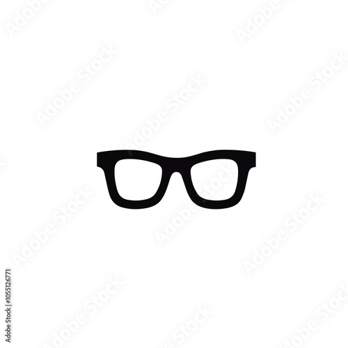 Glasses Icon in Black Line Style, Reading and Vision Aid