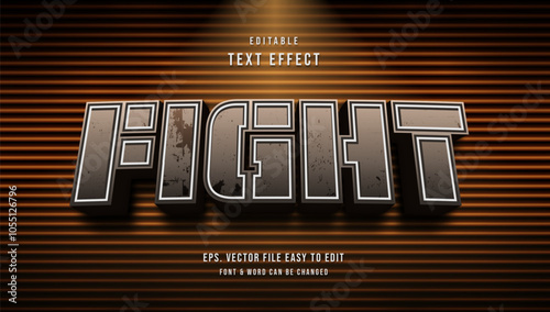 Fight editable text effect  sport 