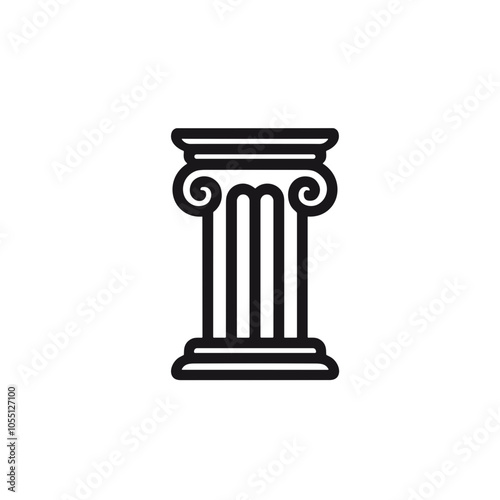 Black and White Ionic Column Design