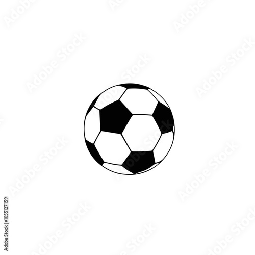 Classic Soccer Ball Design, Black and White