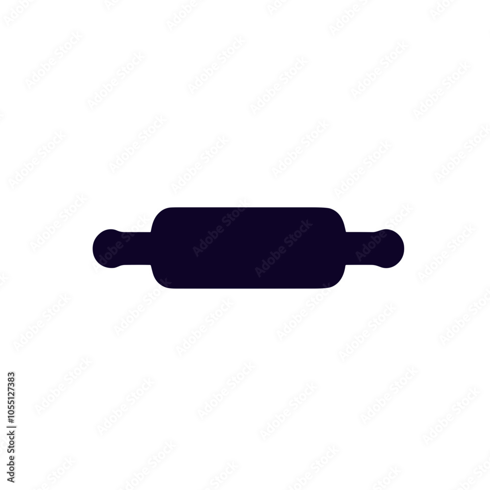 Rolling Pin Icon, Simple Line Art, Baking Tool Representation Rolling Pin Icon, Simple Line Art, Baking Tool Representation