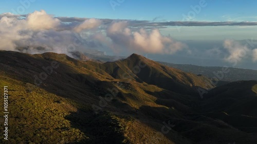 Aerial View of Santa Ynez Mountains, Santa Barbara County, California photo