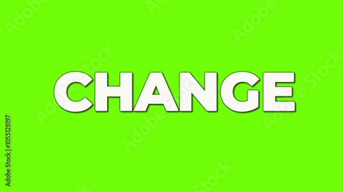 change text effect animation vedio on green screen background.