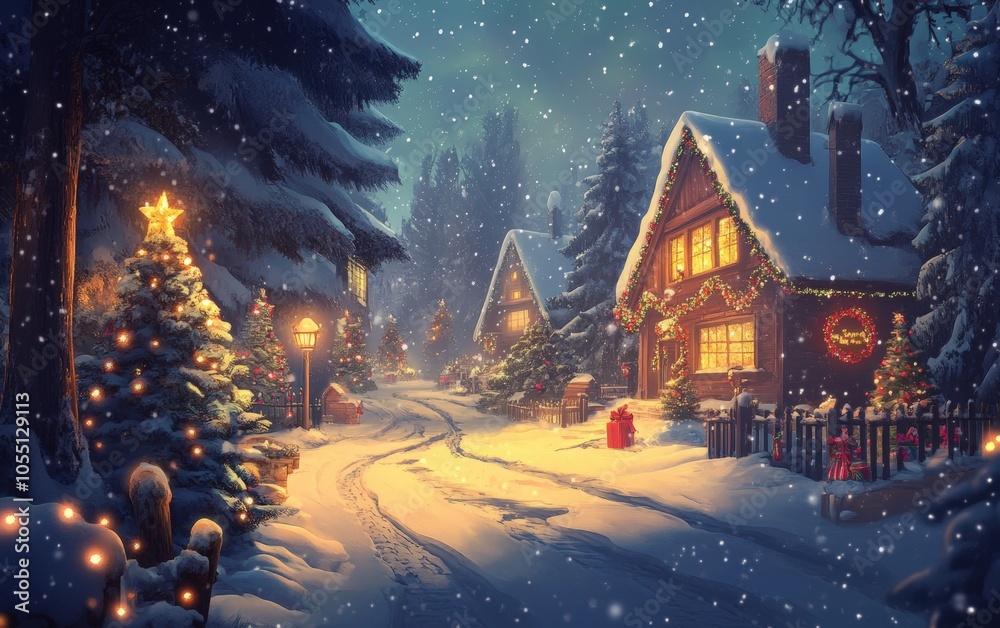 Fototapeta premium New year style christmass wallpaper