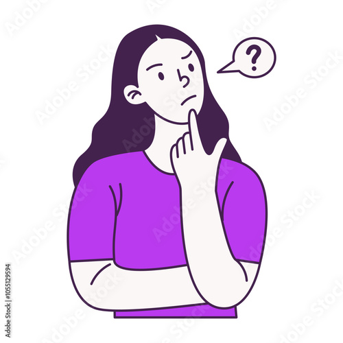 People Thinking Illustration