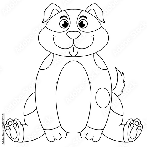 Dog line drawings , coloring picture for kids