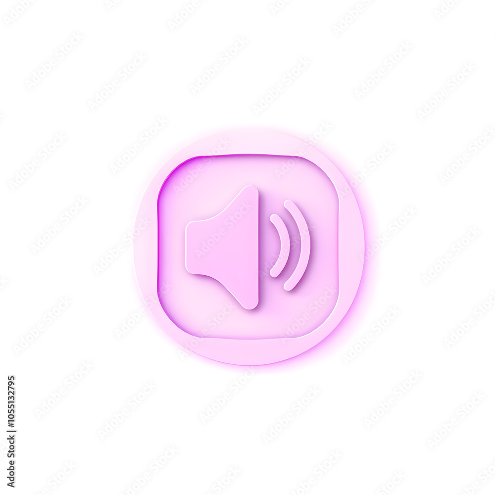 speaker icon volume on white background. Generative AI speaker icon volume on white background. Generative AI