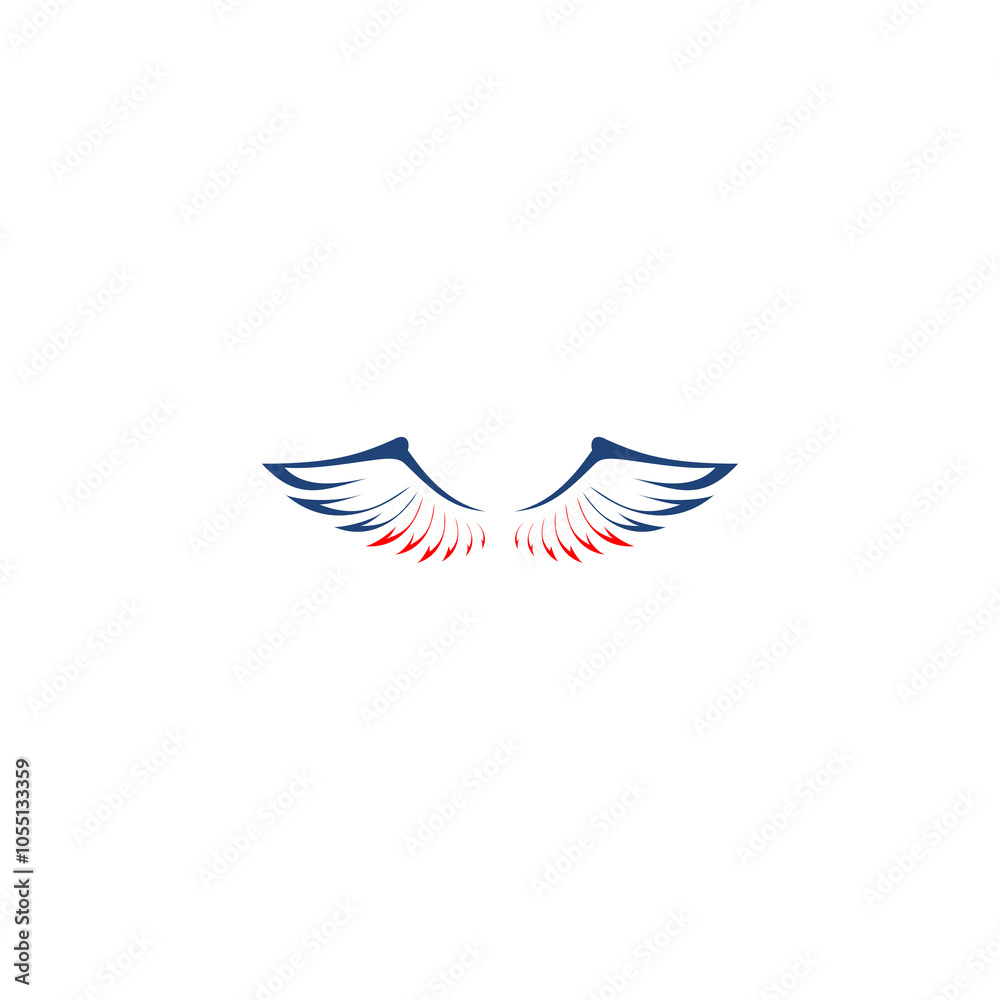 Wings logo icon isolated on transparent background Wings logo icon isolated on transparent background