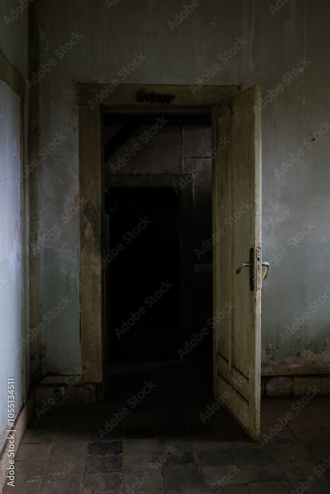 A creepy and dark atmosphere inside an abandoned house. A creepy and dark atmosphere inside an abandoned house.