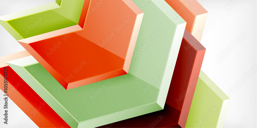 Vector 3d arrow techno design template Vector 3d arrow techno design template