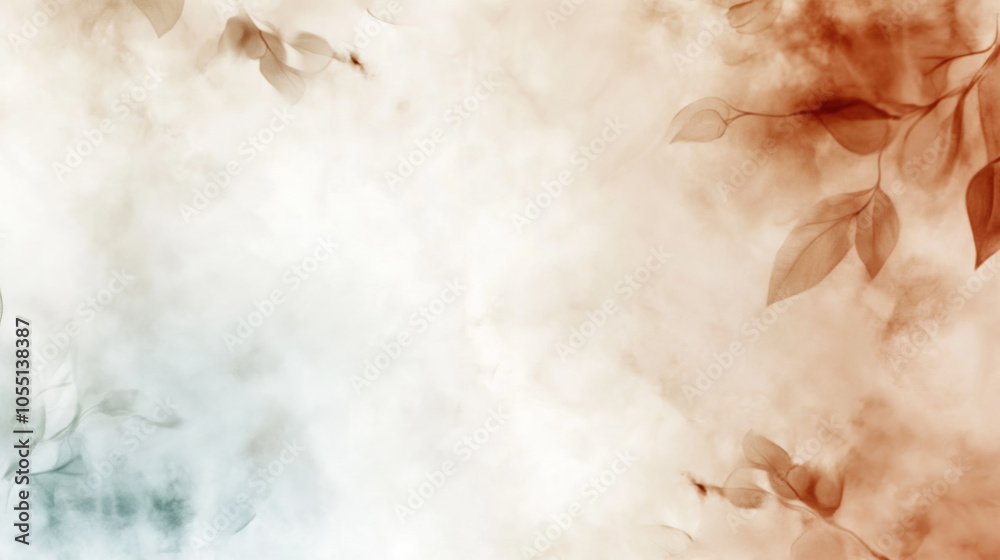 Elegant background with leaves, illustration with light earth tone colors Elegant background with leaves, illustration with light earth tone colors