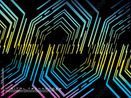 Futuristic dark background digital technology, cyber nano information, abstract communication, future technology data innovation, internet network speed connection.