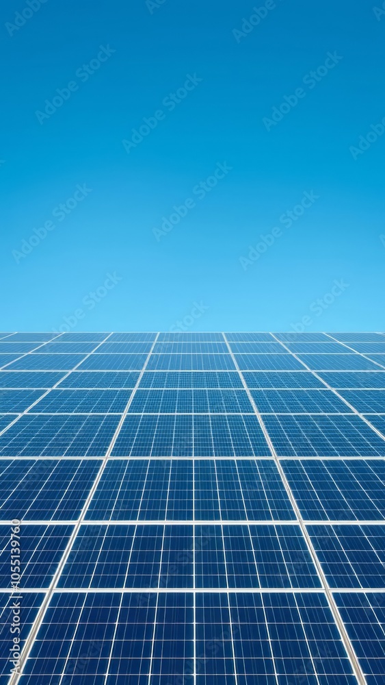 Vast solar panel array under clear blue sky solar panel Ultra realistic Photorealistic Vast solar panel array under clear blue sky solar panel Ultra realistic Photorealistic