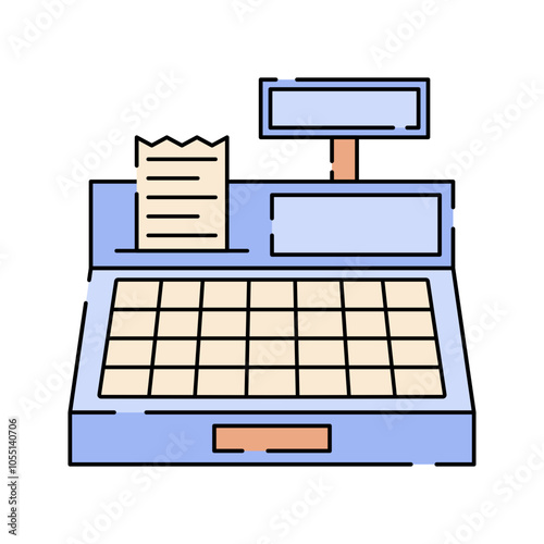 Cash register Icon Illustration